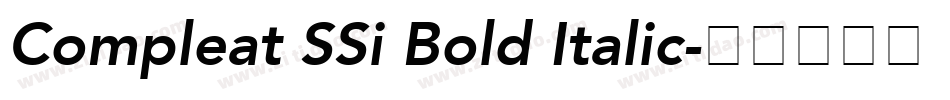 Compleat SSi Bold Italic字体转换